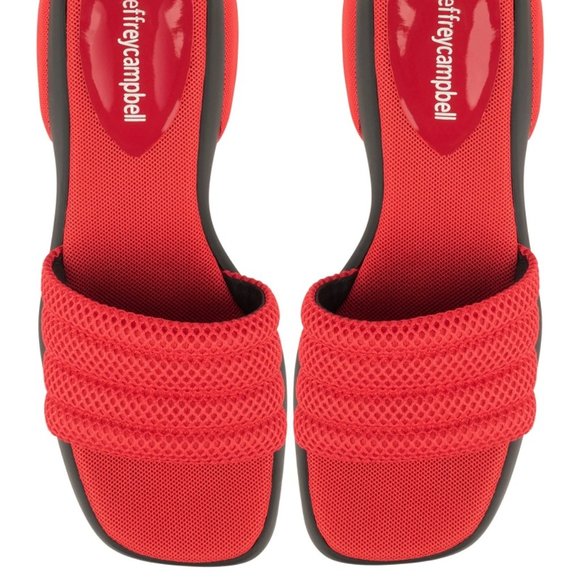 $59 NEW* Jeffrey Campbell Red GYM Platform Sanda - Picture 5 of 5